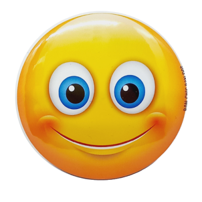 Badge smiley heureux