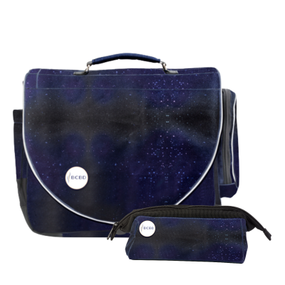 Cartable cosmos 35cm avec trousse